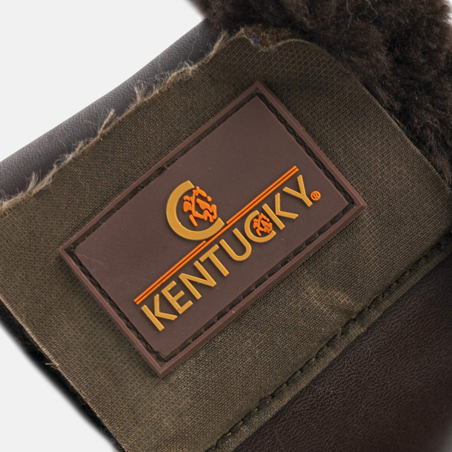 Kentucky Horsewear - Cloches chevaux cuir et mouton noir/naturel